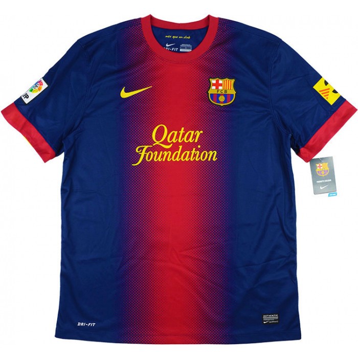 Tailandia Camiseta Barcelona Primera Equipación Retro 2012 2013 Azul Rojo